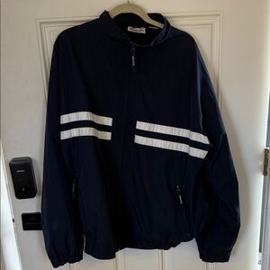 Slazenger Men's Dark Blue and White Windbreaker